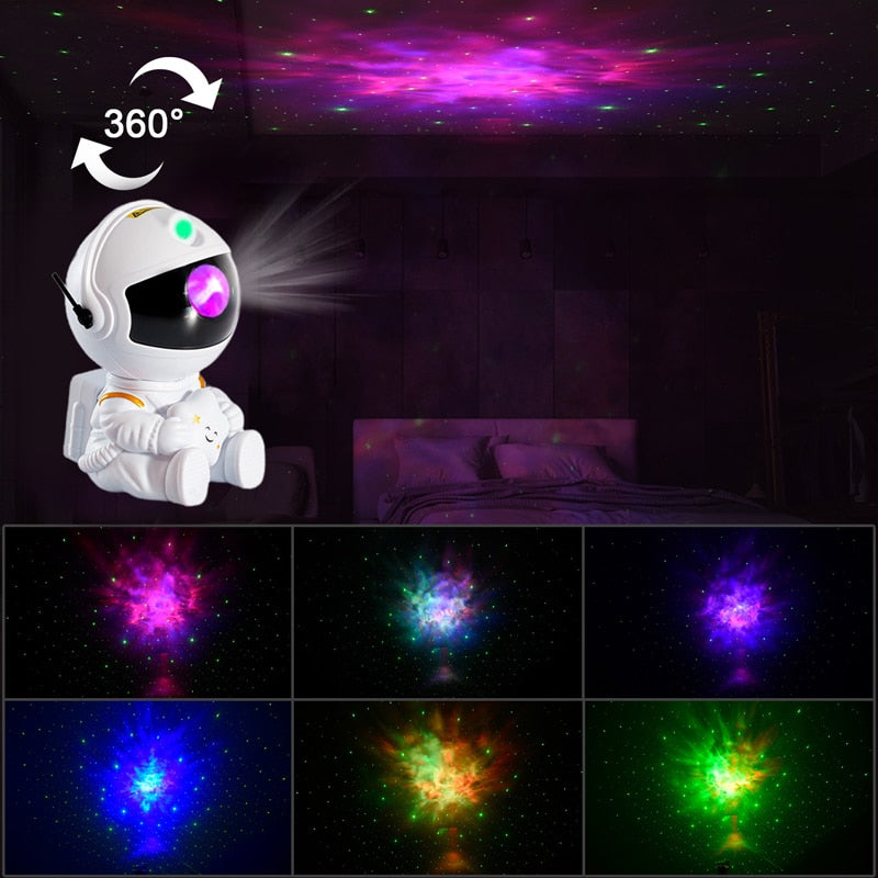 2022NEW Astronaut Projector Starry Sky Galaxy Stars Projector Night Light LED Lamp for Bedroom Room Decor Decorative Nightlights